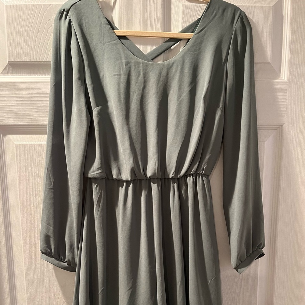 Sage Green Chiffon Dress
